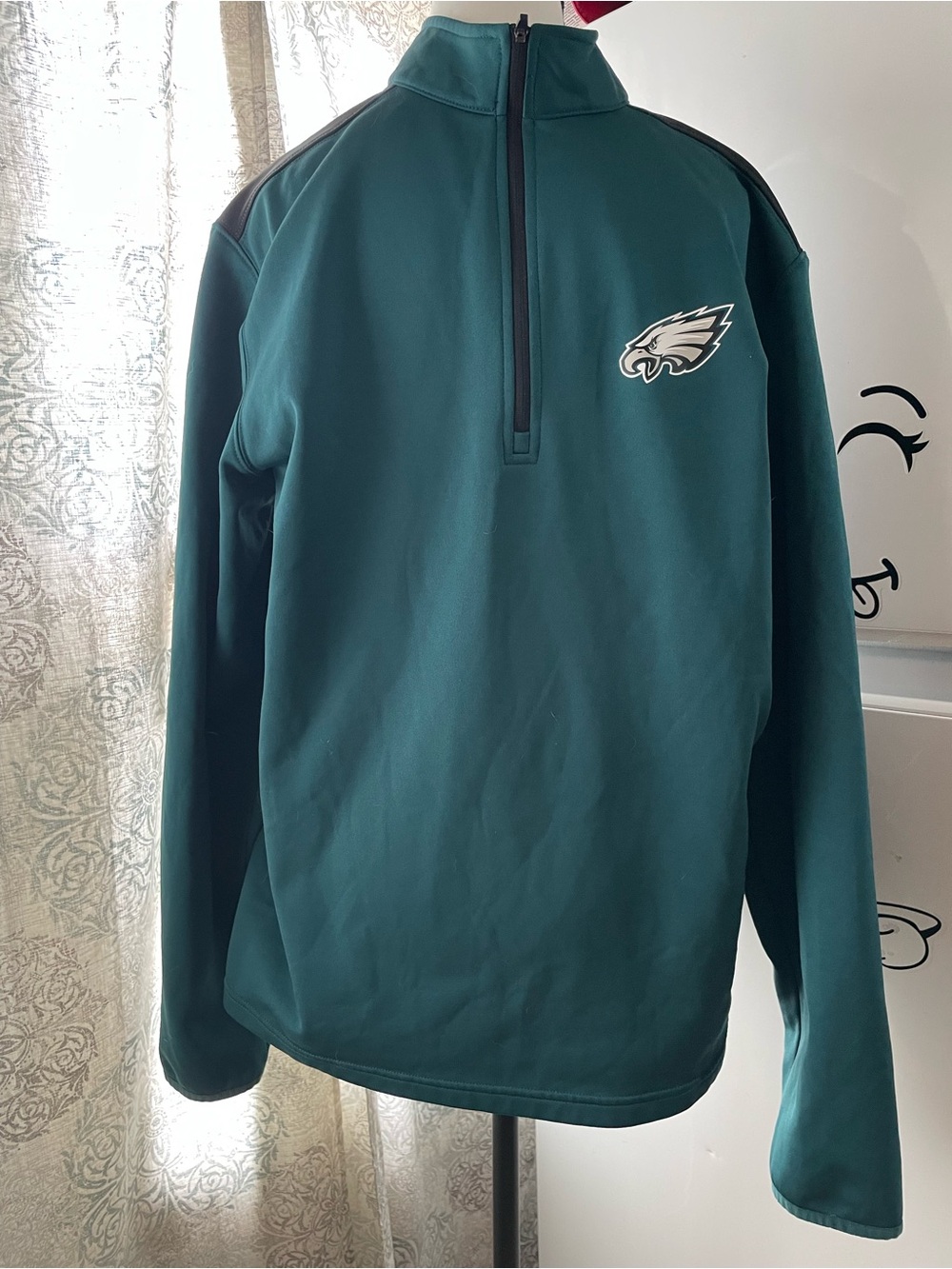 NFL Teal Half-Zip Pullover with Eagles Logo